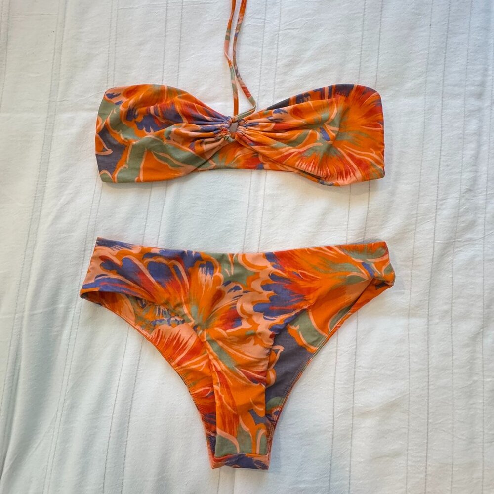 Mikoh XL Bikini Set in Vivid Floral - Malua Top and Noam Bottom
